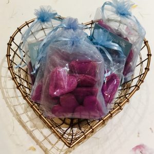 Banana & Beetroot Love Heart Biscuits in Bath for Dogs